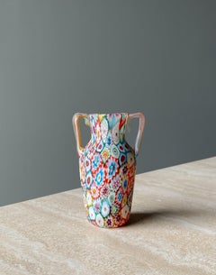 G. Giacobbe Vaso in vetro Millefiori di Murano, Italia, anni '50
