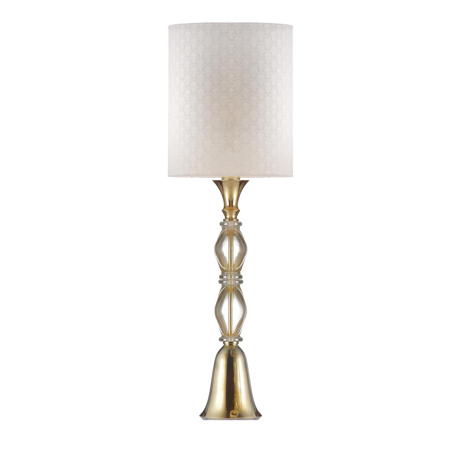 Italian G-Gold Murano Large Table Lamp For Sale