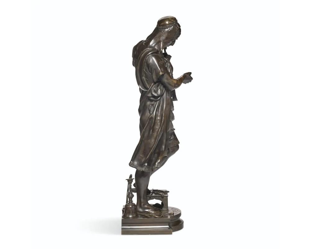 Un'eccezionale scultura orientalista francese in bronzo 