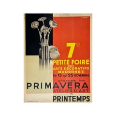 Affiche d'origine datant d'environ 1950 - 7e petite foire d'arts décoratifs et modernes