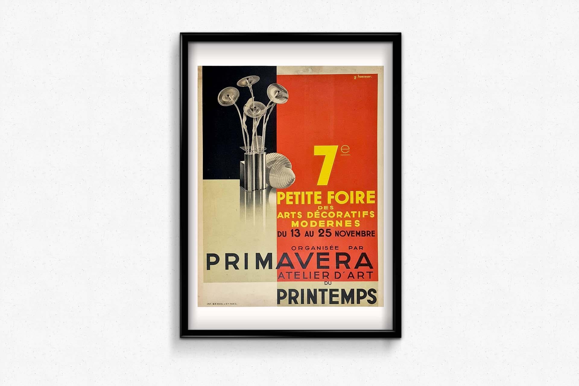 Circa 1950 Original poster - 7th small fair of decorative and modern arts For Sale 2