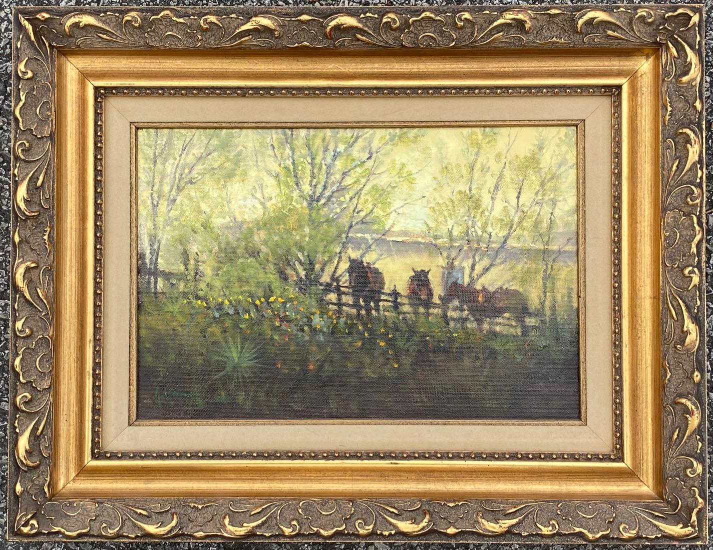 G. Harvey Landscape Painting - "ALONG THE BACK"  PRESIDENT LBJ RANCH SERIES. TEXAS (FROM G. HARVEY
S VAULT)