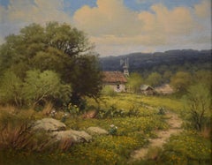 "COUNTRY PLACE" G. HARVEY (1933-2017) TEXAS HILL COUNTRY RANCH