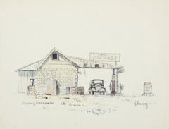 "Country Station" Old School Filling Station Gas Station Model "T" G. Harvey