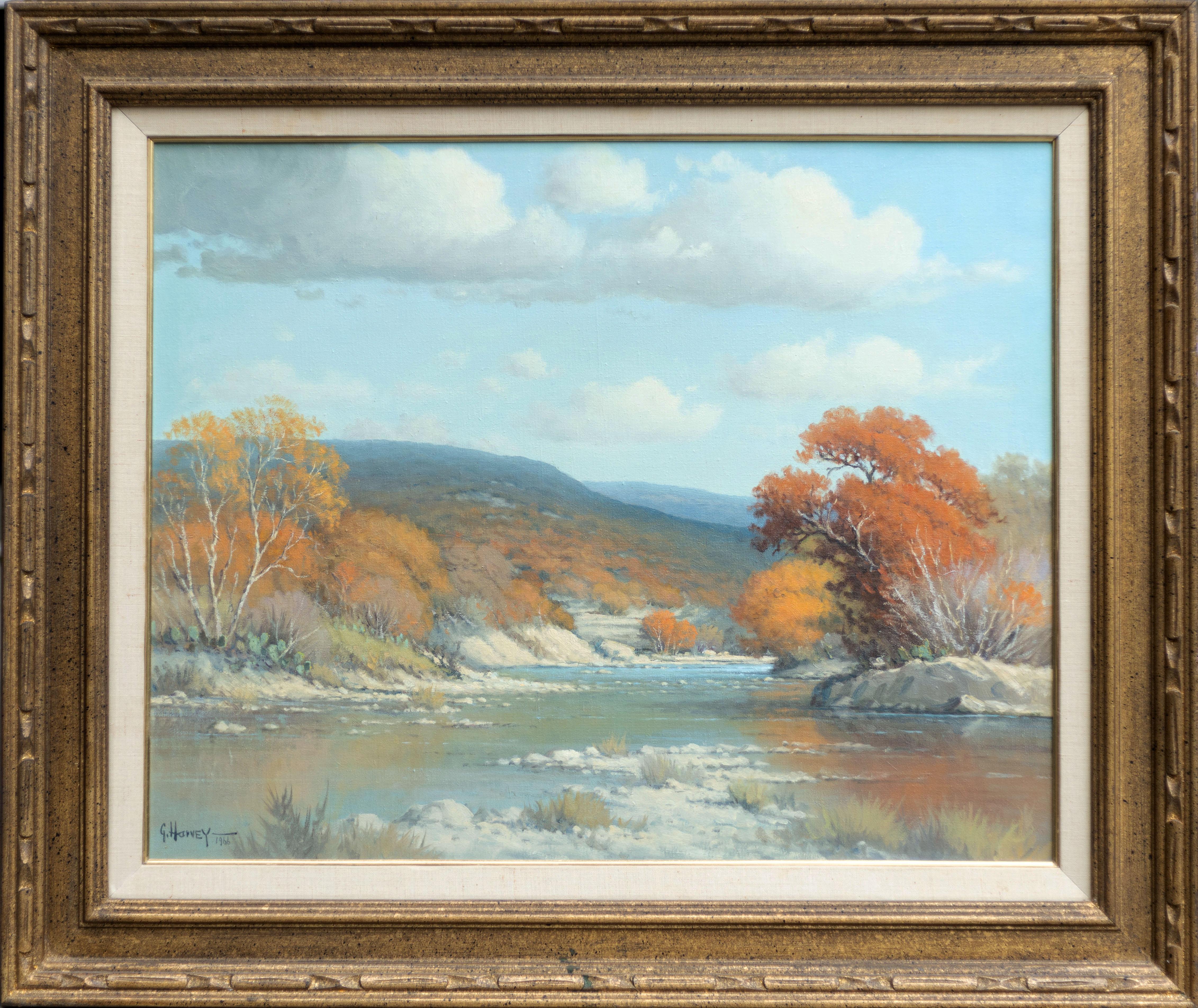 G. Harvey Landscape Painting - Creek in Autumn