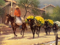 "FLOWERS TO MARKET" (IXTAPAN MEXICO) 1983 G. HARVEY  PICTURED G. HARVEY BOOK