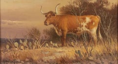 "Longhorn" Cactus Oil on Canvas