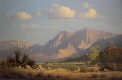 "MORNING HAZE" G. HARVEY (1933-2017) WEST TEXAS MOUNTAIN SCENE 34 X 46 FRAME SIZ