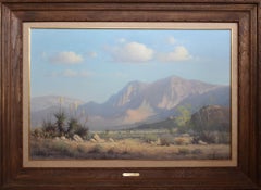 "MORNING HAZE" G. HARVEY (1933-2017) WEST TEXAS MOUNTAIN SCENE 34 X 46 FRAME SIZ