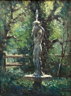 "MI JARDÍN" G. HARVEY ARTISTA DE FREDERICKSBURG FECHADO EN 1985