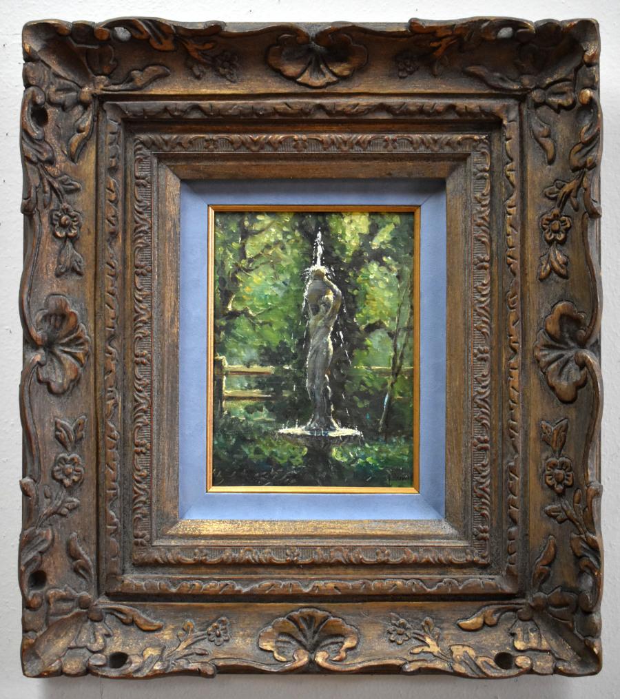 G. Harvey Landscape Painting - "MY GARDEN" G. HARVEY FREDERICKSBURG ARTIST DATED 1985