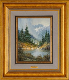 "OCTOBER SNOWS" G. HARVEY WESTERN GERALD JONES SNOW SCENE  22 X 19 FRAMED