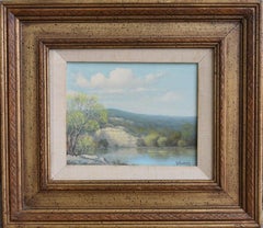 Vintage "Peaceful Guadalupe"  Guadalupe River Texas Hill Country Scene