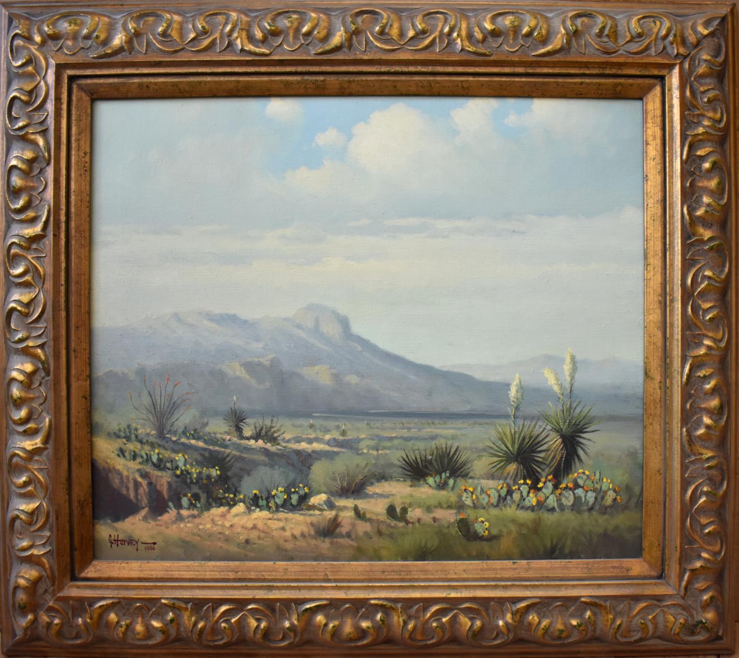 G. Harvey Landscape Painting - "Sierra Del Carmen"  Big Bend Texas West Texas