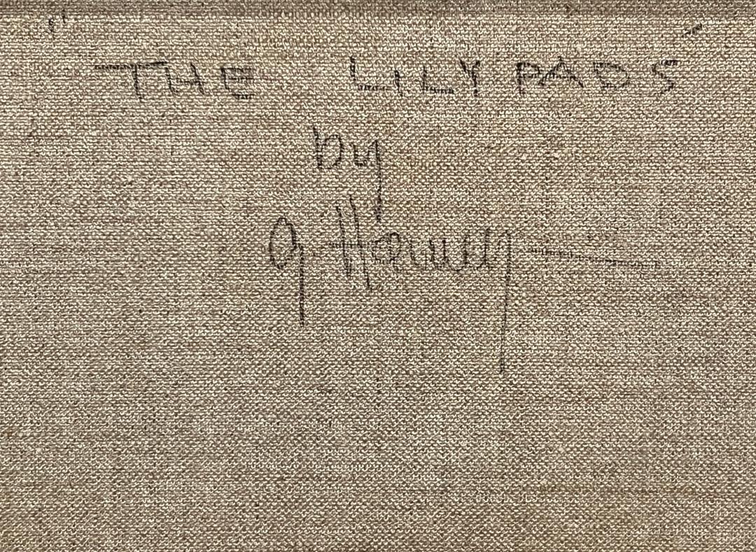 « THE LILY PADS »  G. HARVEY LANDSCAPE 1980 TEXAS ARTIST SERENE GREENE & GREENE GREENE  - Impressionnisme Painting par G. Harvey