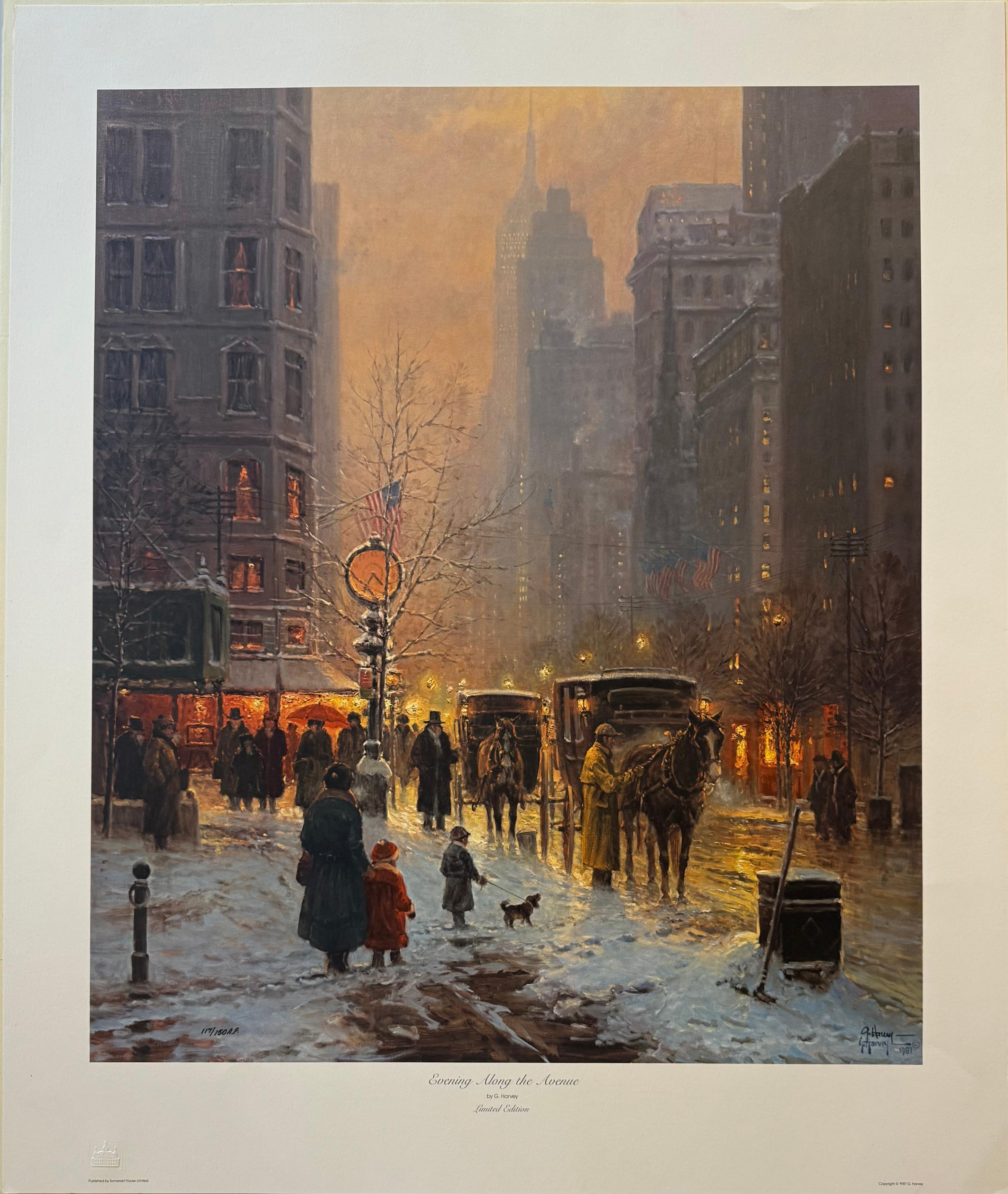Evening Along the Avenue - Print by G. Harvey