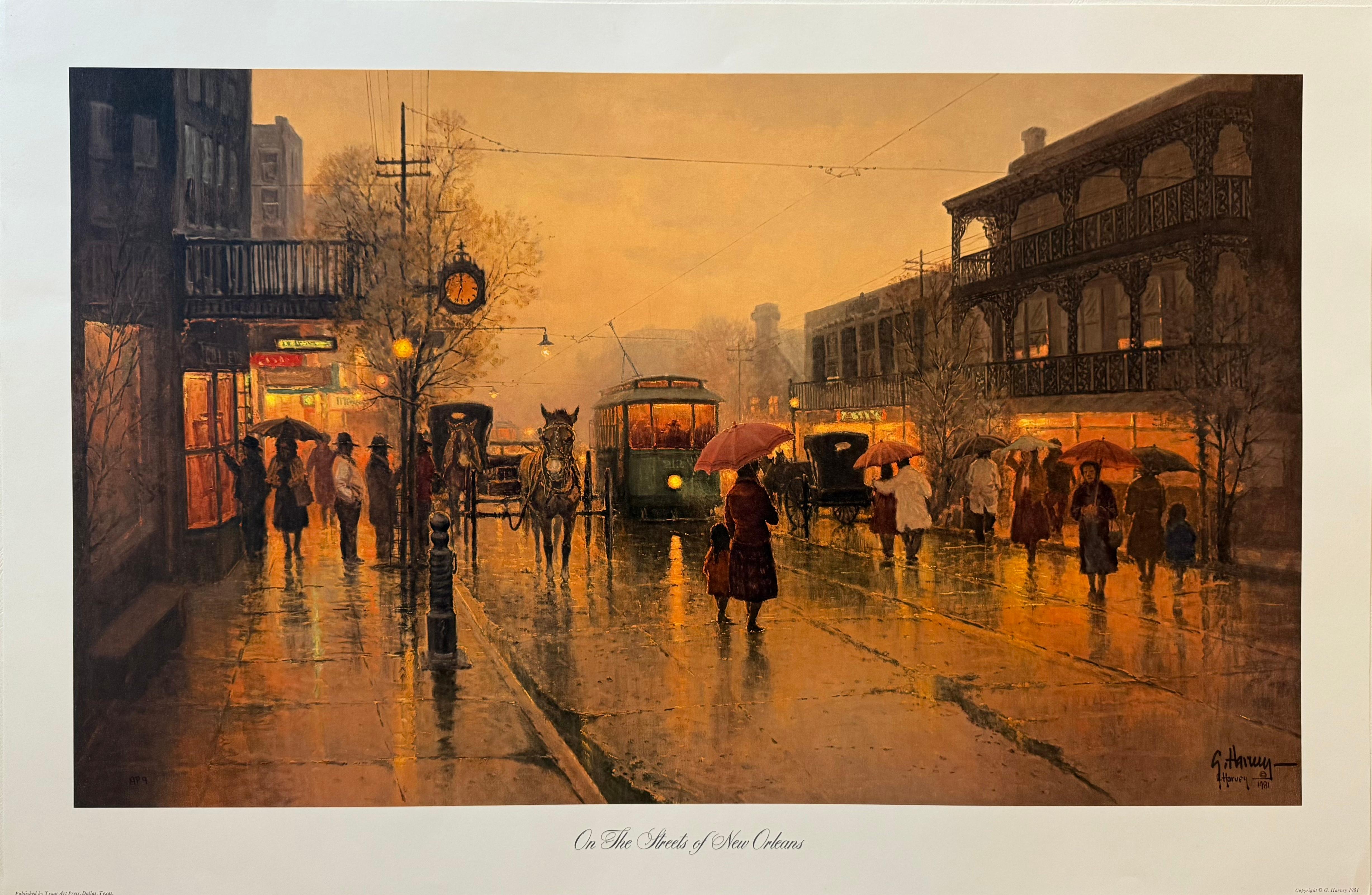 On the Streets of New Orleans - Print by G. Harvey