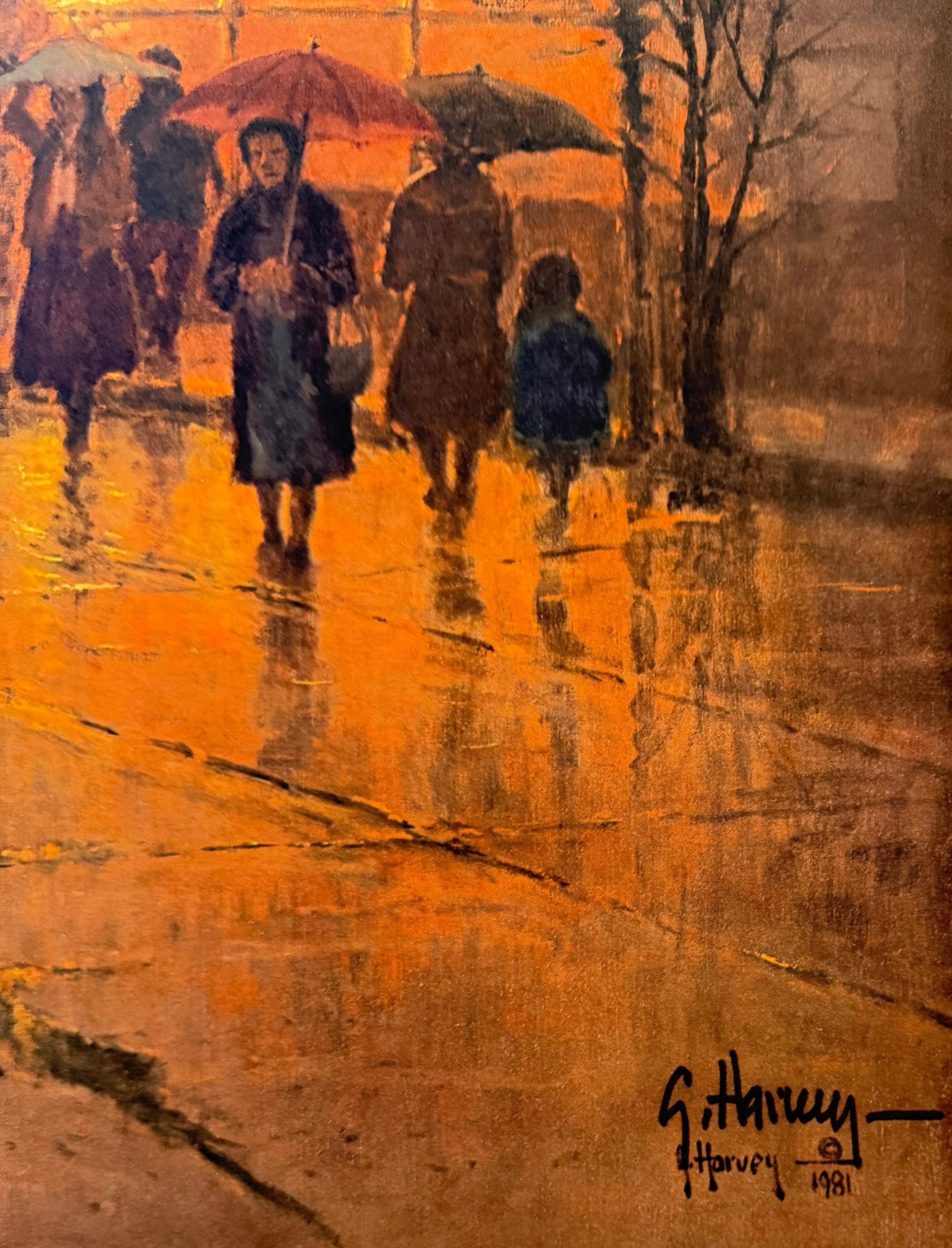 On the Streets of New Orleans - American Impressionist Print by G. Harvey