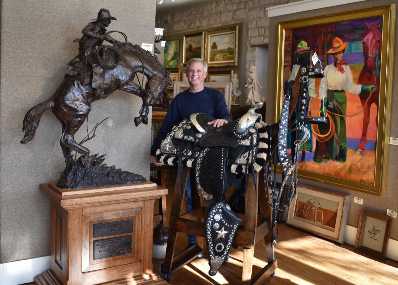 G. Harvey (Gerald Harvey Jones)
(1933-2017)
San Antonio, Austin, and Fredericksburg Artist
Image Size: 84 Inches Tall
Medium: Bronze Sculpture
Dated 2006  I can deliver in Texas or other states if I am traveling through them.
This sculpture