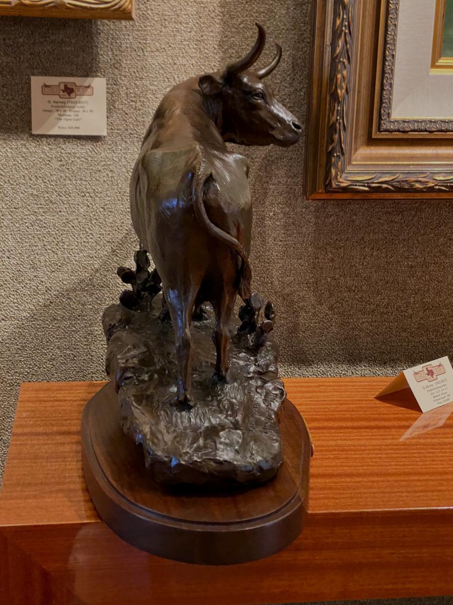 longhorn bronze sculpture