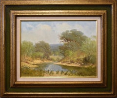 "BEND IN THE CREEK" G. HARVEY TEXAS LANDSCAPE RIVER CREEK