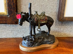 "IXTAPAN BURRO" SCULPTURE G. HARVEY. ÂNE EN BRONZE DANS LE LIVRE DE G. HARVEY