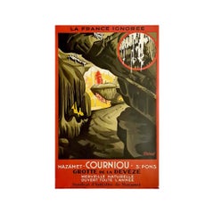 Circa 1935 Original poster La France ignorée - Mazamet - Courniou - Devèze cave