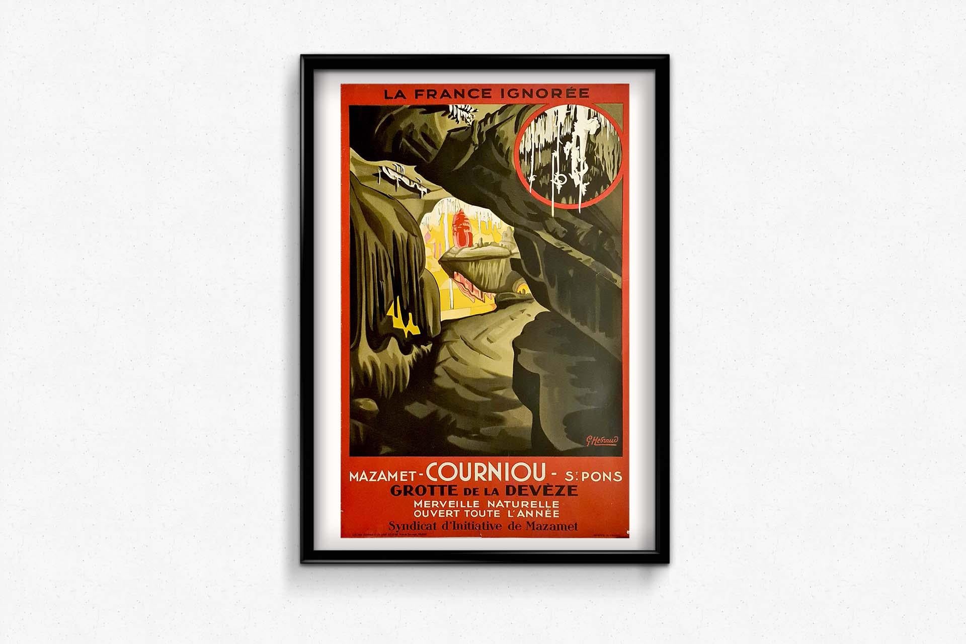 Circa 1935 Original poster La France ignorée - Mazamet - Courniou - Devèze cave For Sale 2