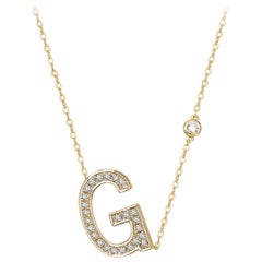 G-Initial Bezel Chain Necklace