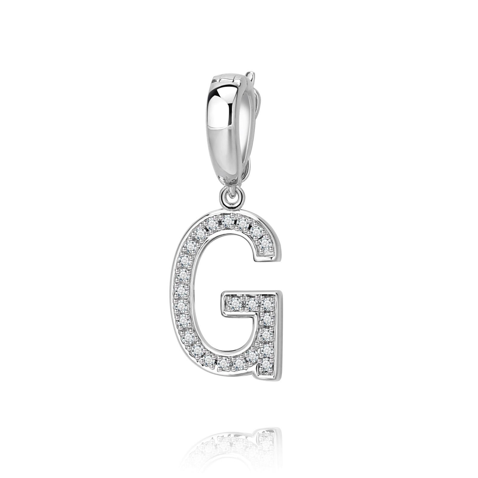 Modern G Initial Pendant/Charm For Sale