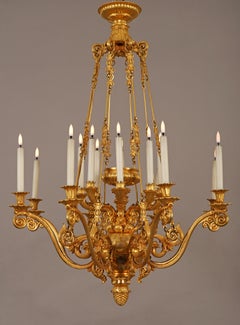 G.-J. Galle, Restauration Period Chandelier, France, circa 1830