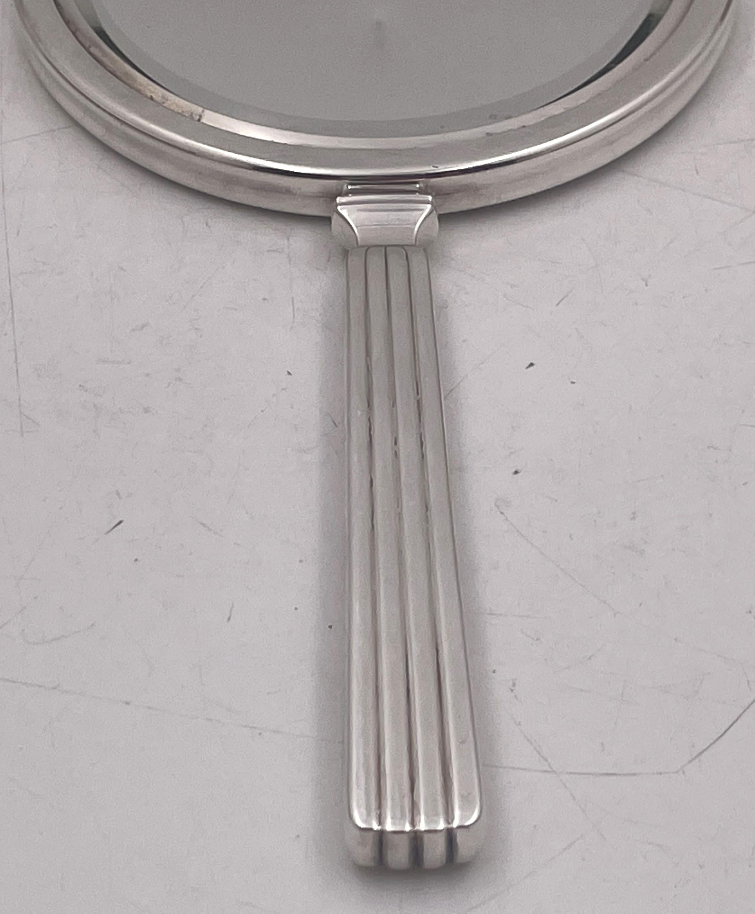 G. Jensen by Bernadotte Juego de tocador de 4 piezas de plata de ley Cepillos para espejos de los años 30 en Bueno estado para la venta en New York, NY