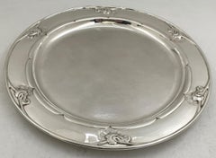 G. Jensen Sterling Silver Cocktail / Bar Tray in Blossom Pattern # 232B 1920s