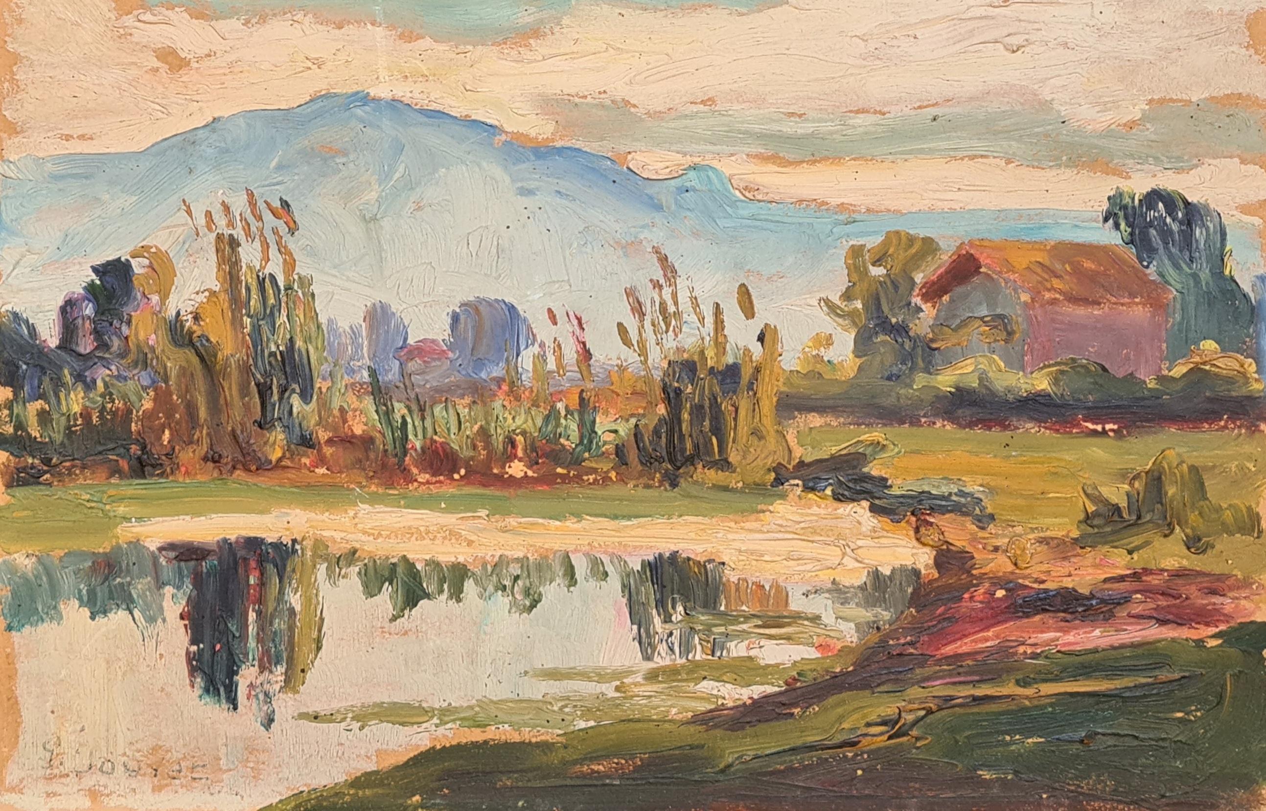 G Jouyet Landscape Painting - Barbizon School Landscape, Le Moucherotte