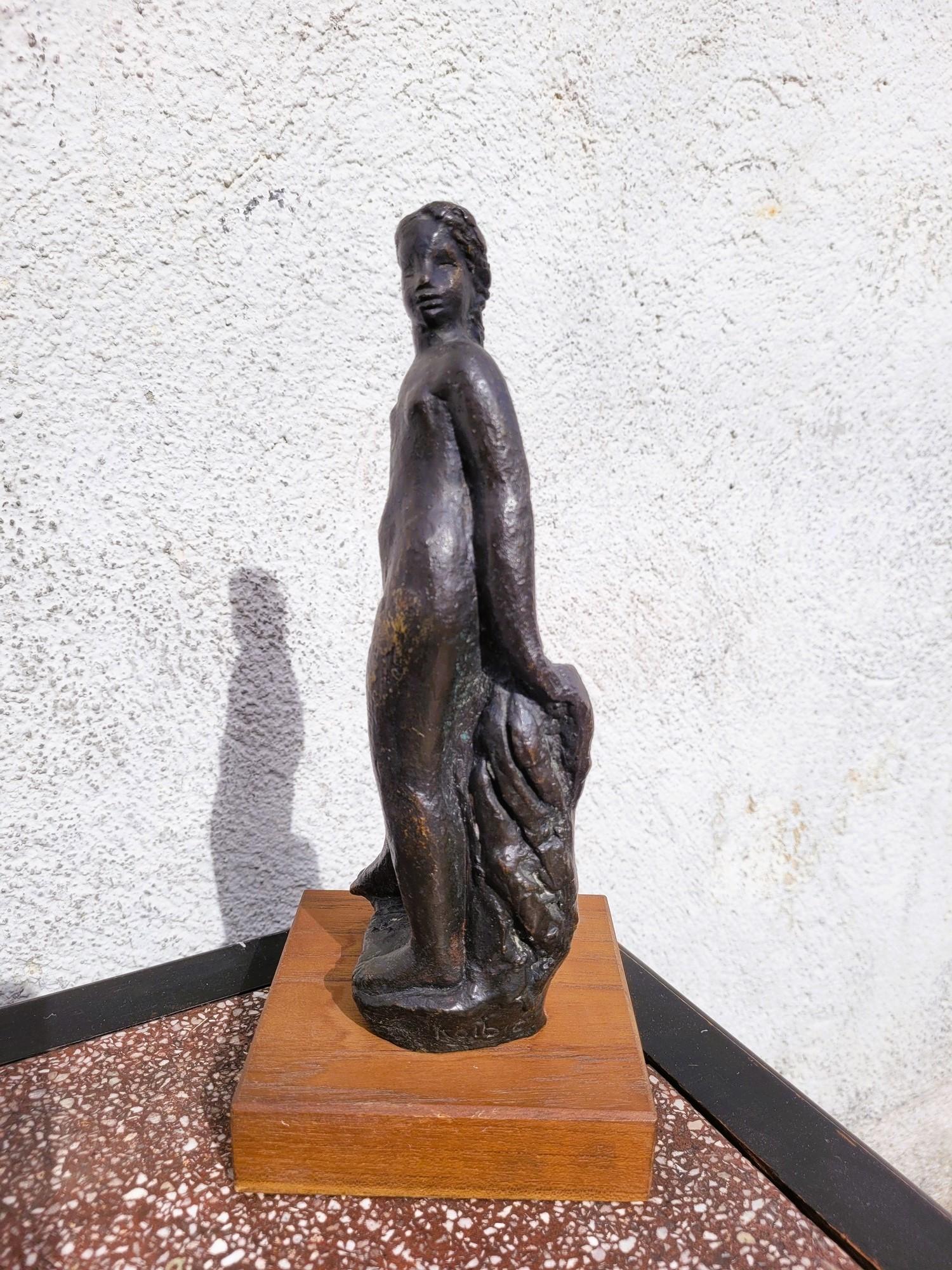 Art Deco G Kolbic, Nude Woman In Bronze, Early 20th Century For Sale