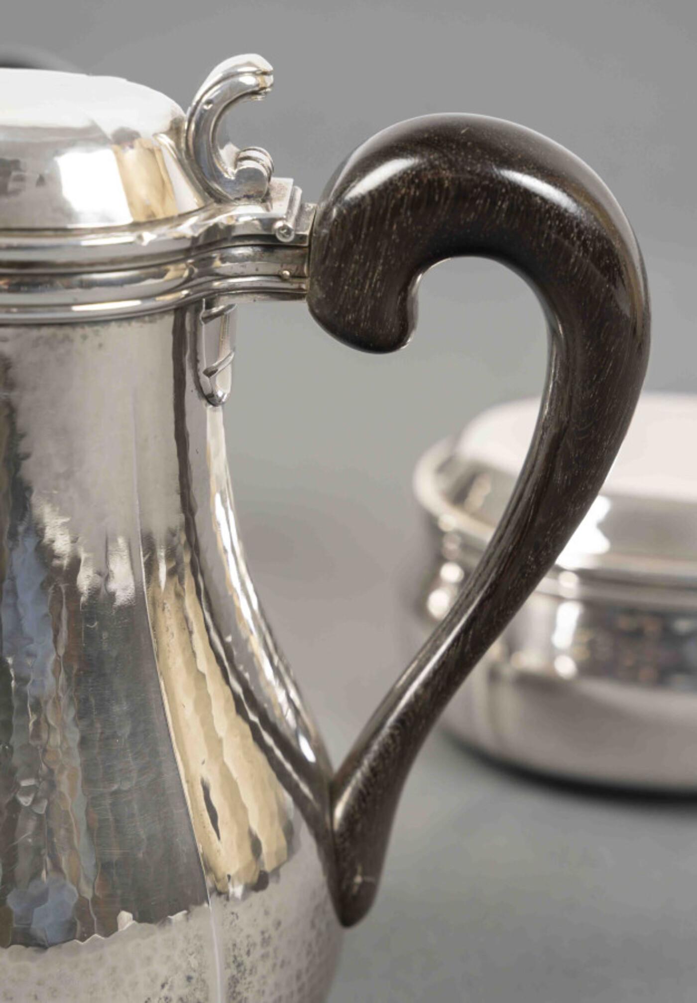 G. LECOMTE - Servizio da tè/caffè da 4 pezzi in argento massiccio, periodo ART DECO, 1925 in vendita 4