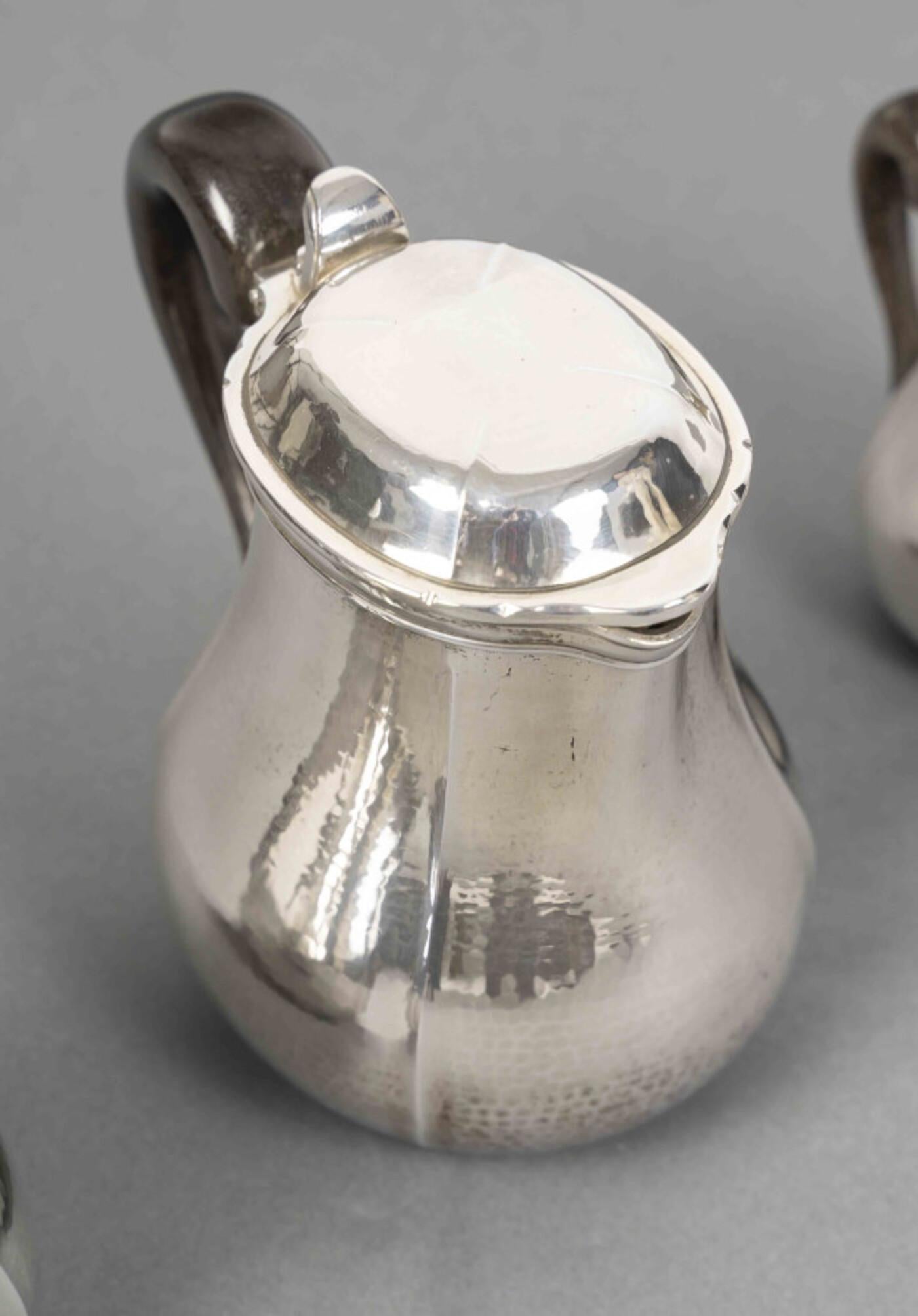 G. LECOMTE - Servizio da tè/caffè da 4 pezzi in argento massiccio, periodo ART DECO, 1925 in vendita 8