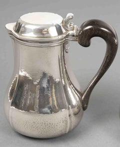 G. LECOMTE - 4-teiliges Tee-/Kaffeeservice aus massivem Silber, ART DECO, 1925