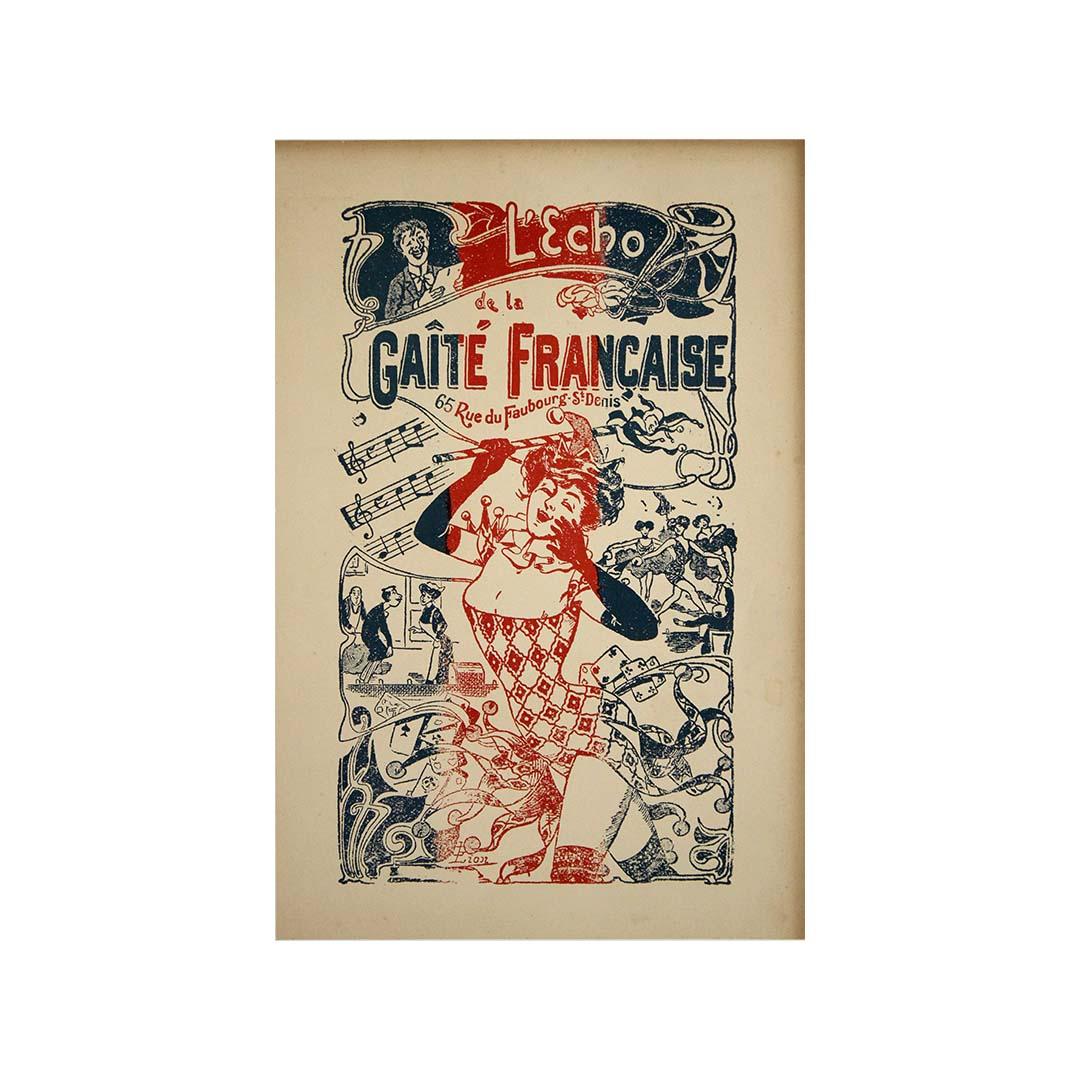 Original circa 1890 poster by G. Lion - L’Écho de la Gaîté Française en vente 1