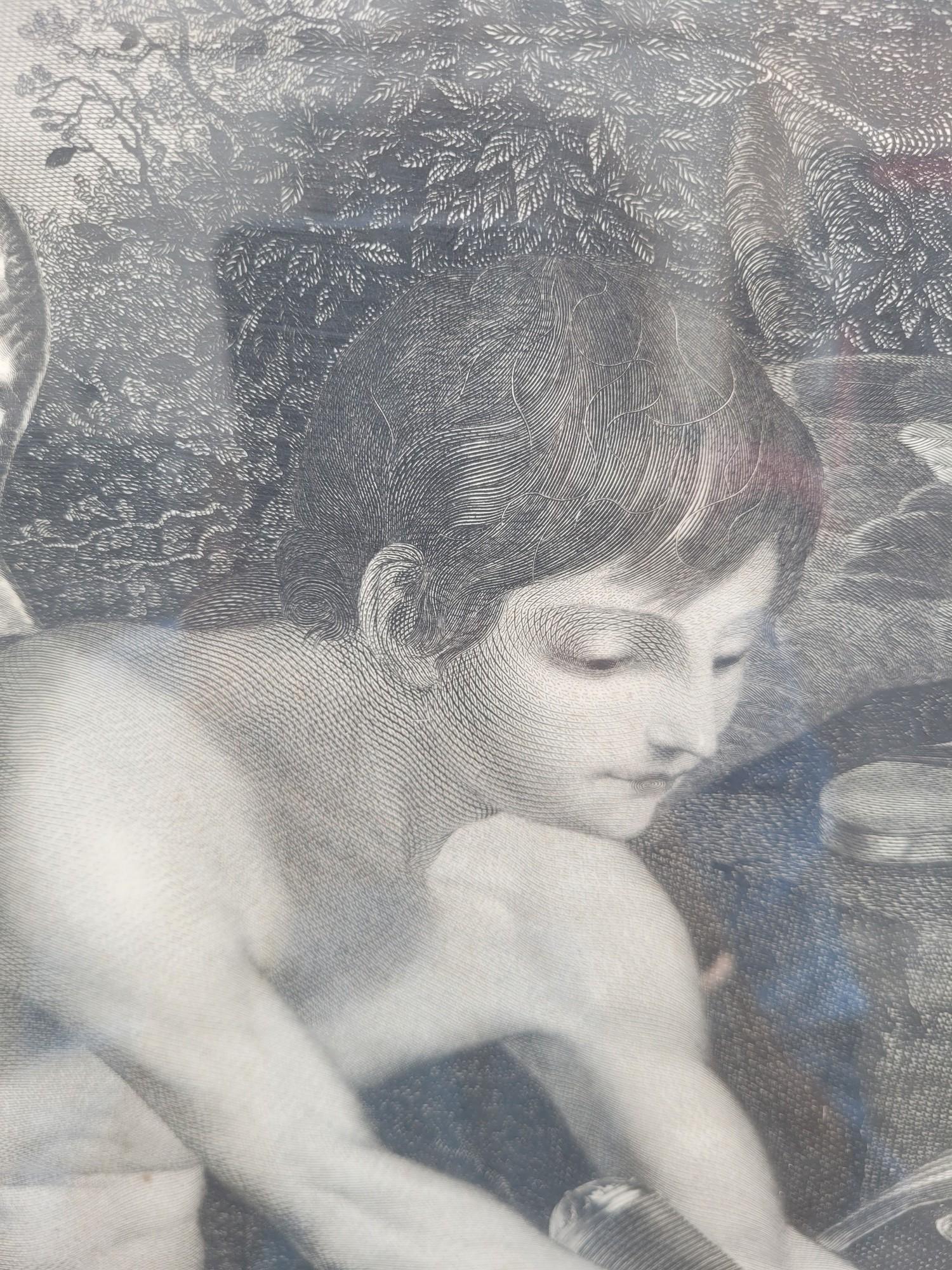 G Longhi, Il Genio De La Musica - Cupido, Framed Engraving, 19th Century For Sale 4
