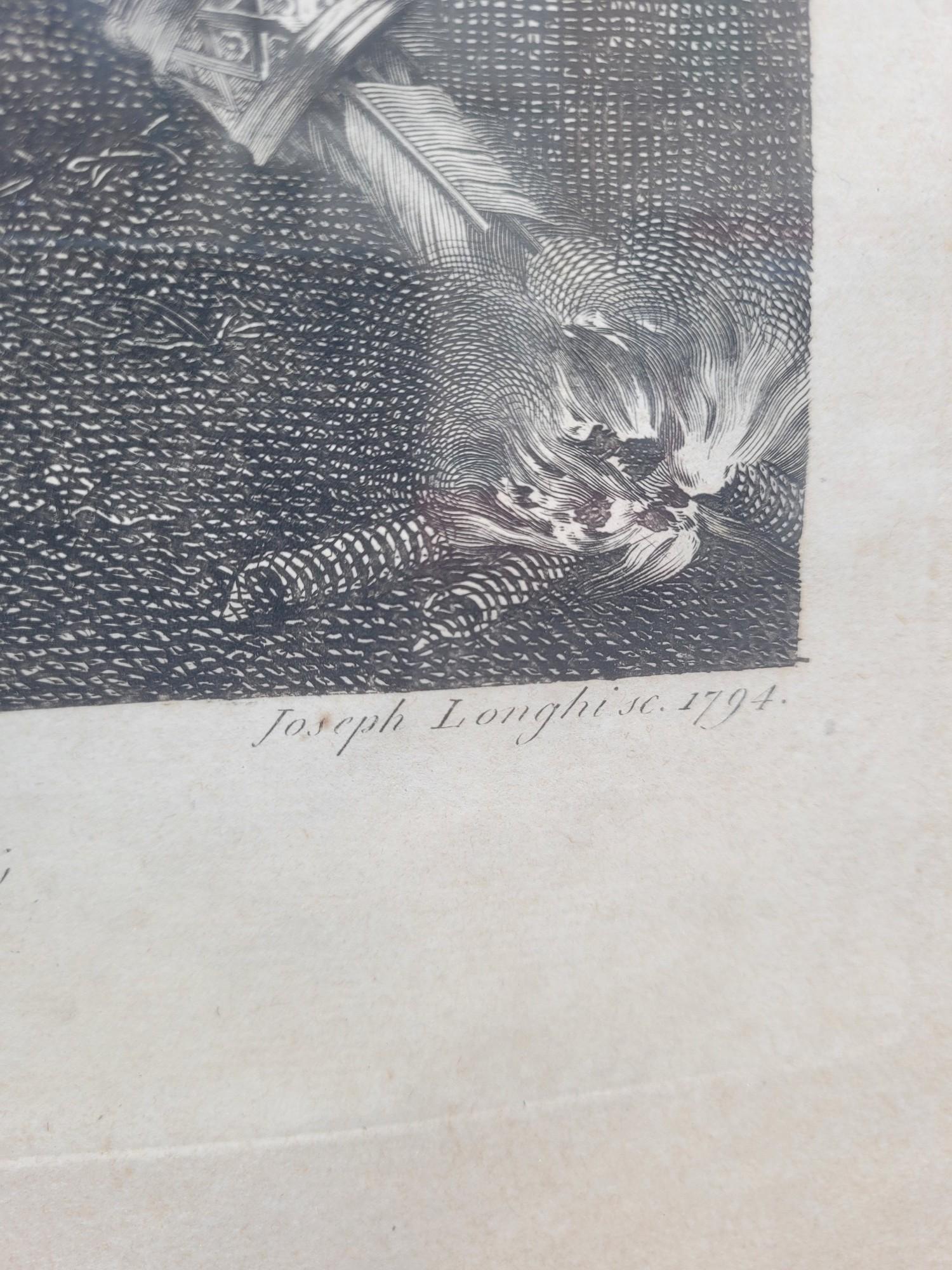 G Longhi, Il Genio De La Musica - Cupido, gerahmte Gravur, 19. Jahrhundert (Papier) im Angebot