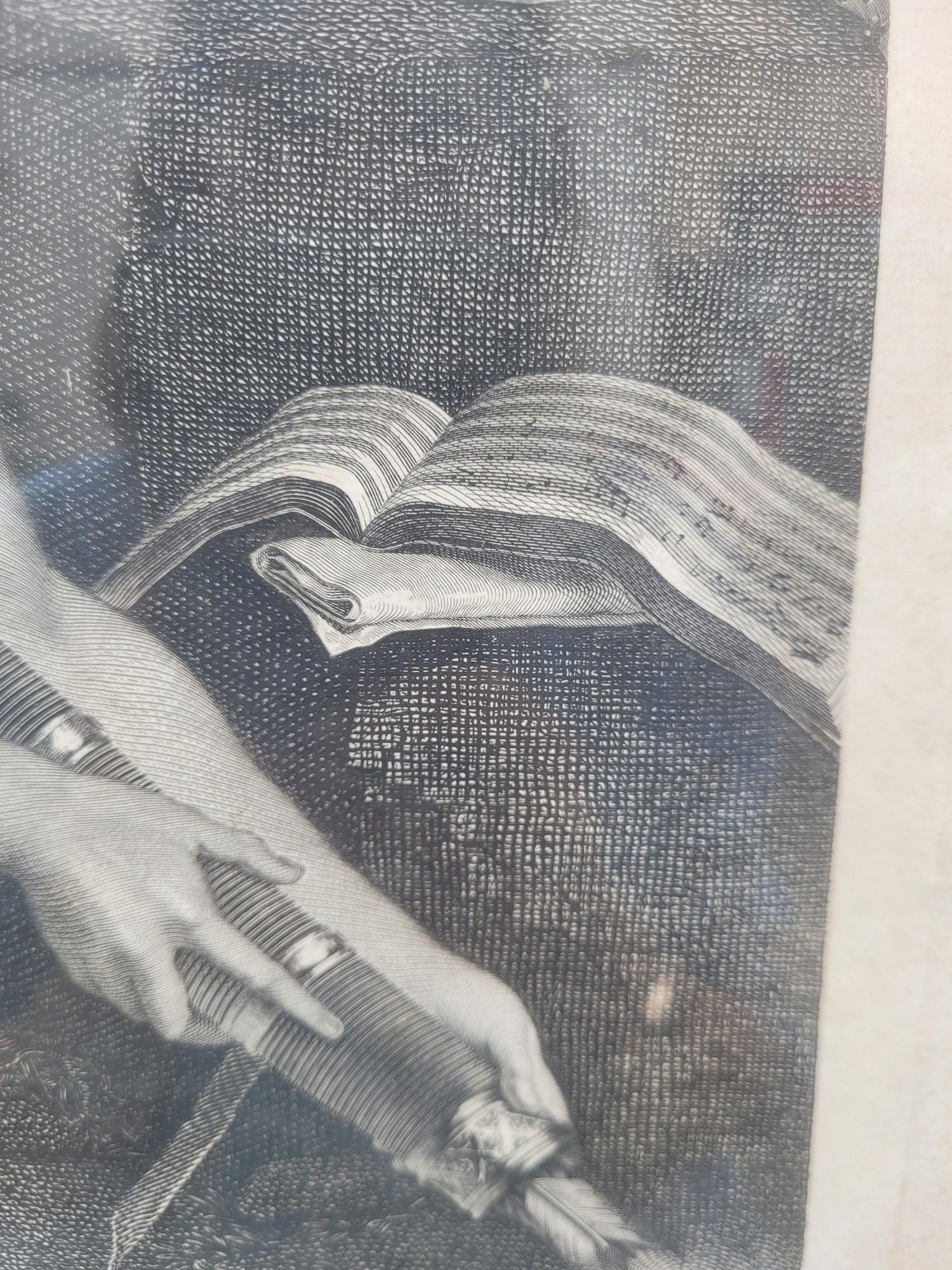 G Longhi, Il Genio De La Musica - Cupido, Framed Engraving, 19th Century For Sale 2