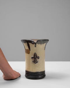 G. Losson Glazed Ceramic Pitcher, Belgian Antique, 20th Century