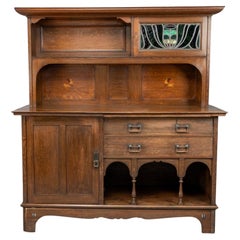 G. M. Ellwood, Arts & Crafts Glasgow-Style Oak Sideboard by Bath Cabinet Makers