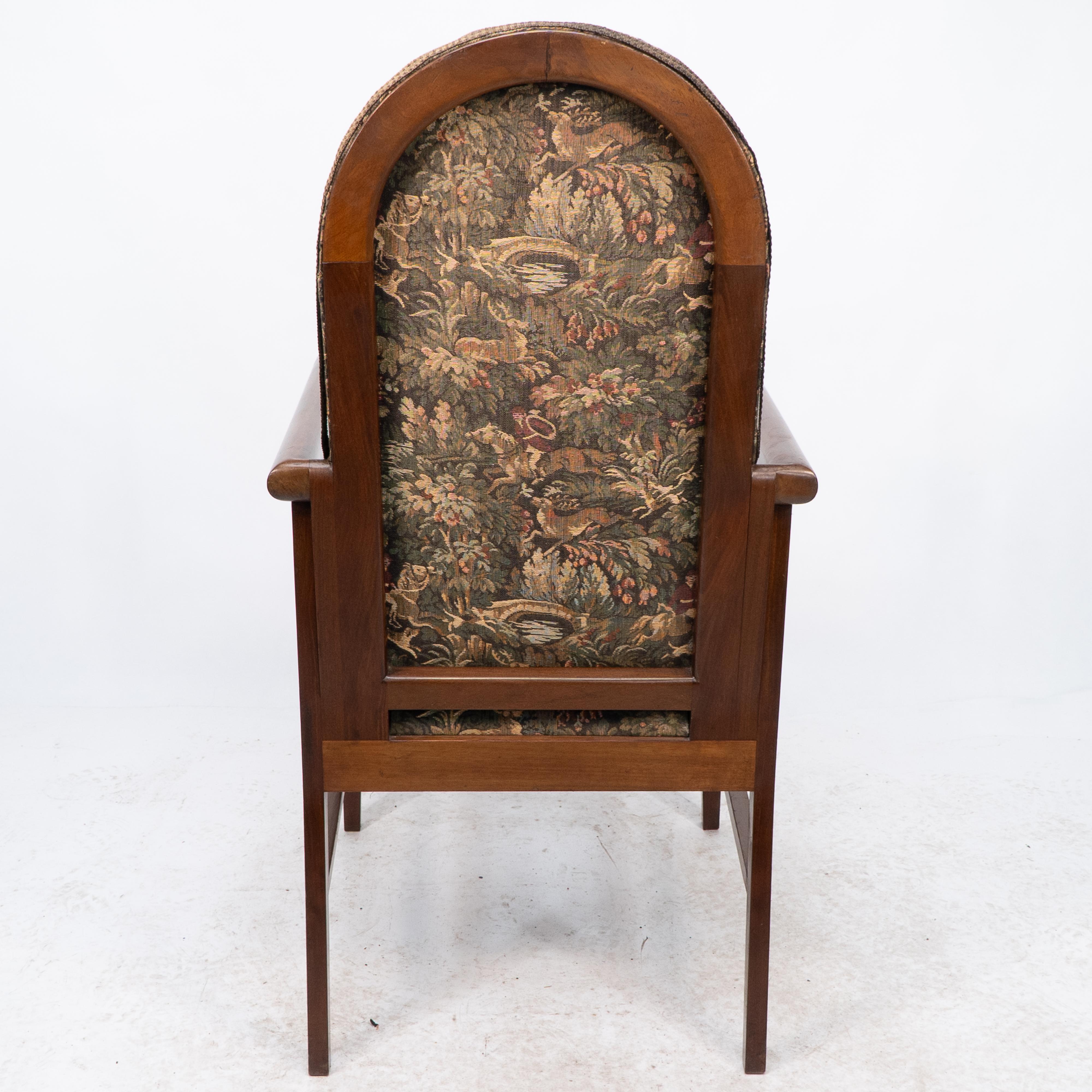 G M Ellwood for J S Henry. A Progressive New Art armchair with fruitwood inlays For Sale 9