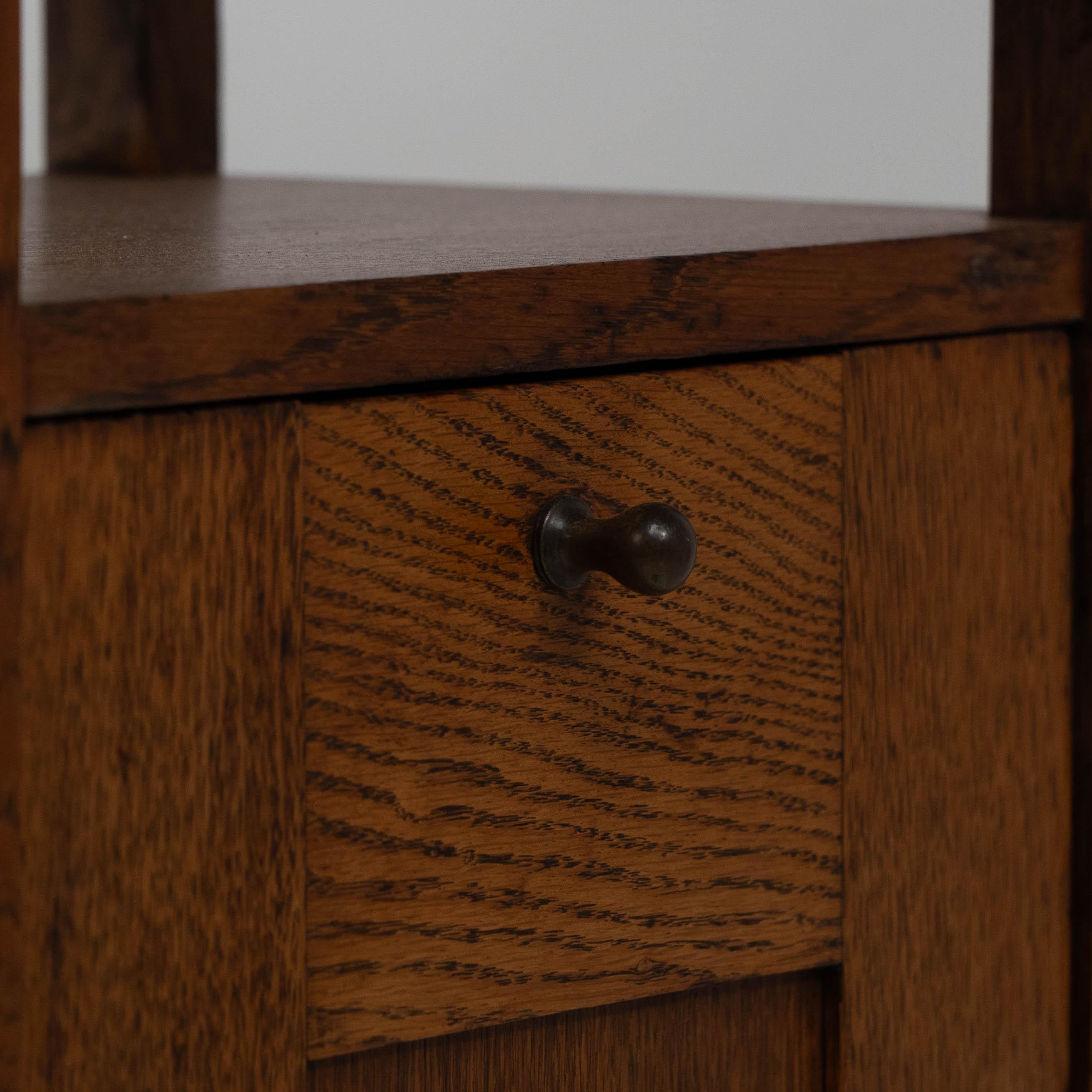 G M Ellwood for J S Henry. A rare oak and inlaid coal purdonium For Sale 3