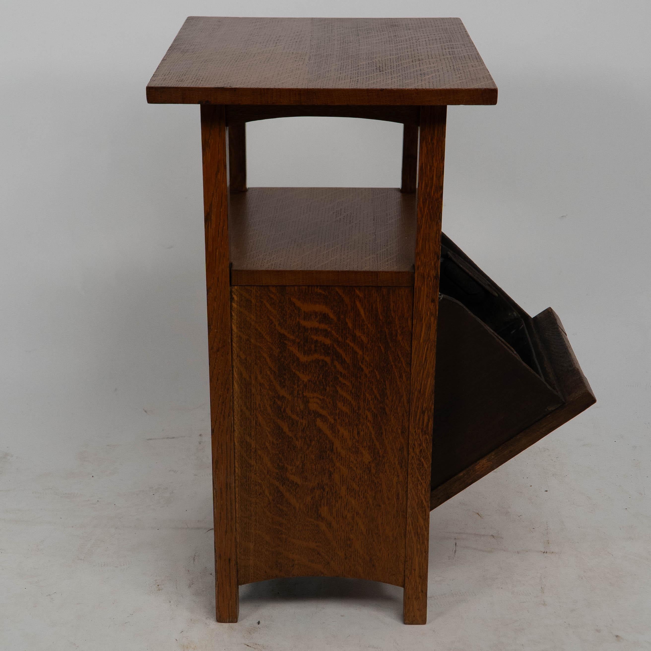 G M Ellwood for J S Henry. A rare oak and inlaid coal purdonium For Sale 7