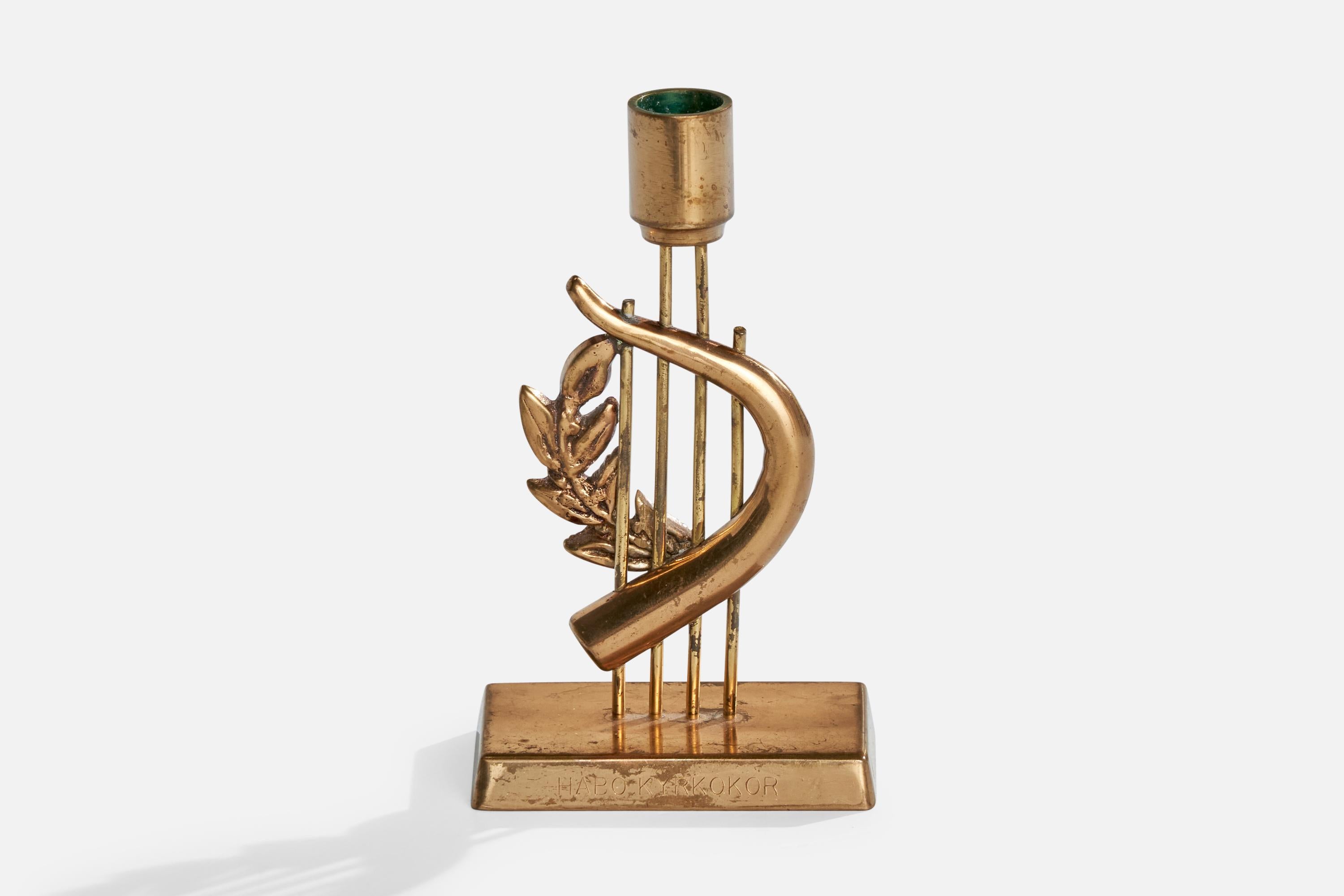 Svedese G. Magnusson Design, Candeliere, ottone, Svezia, 1974 in vendita