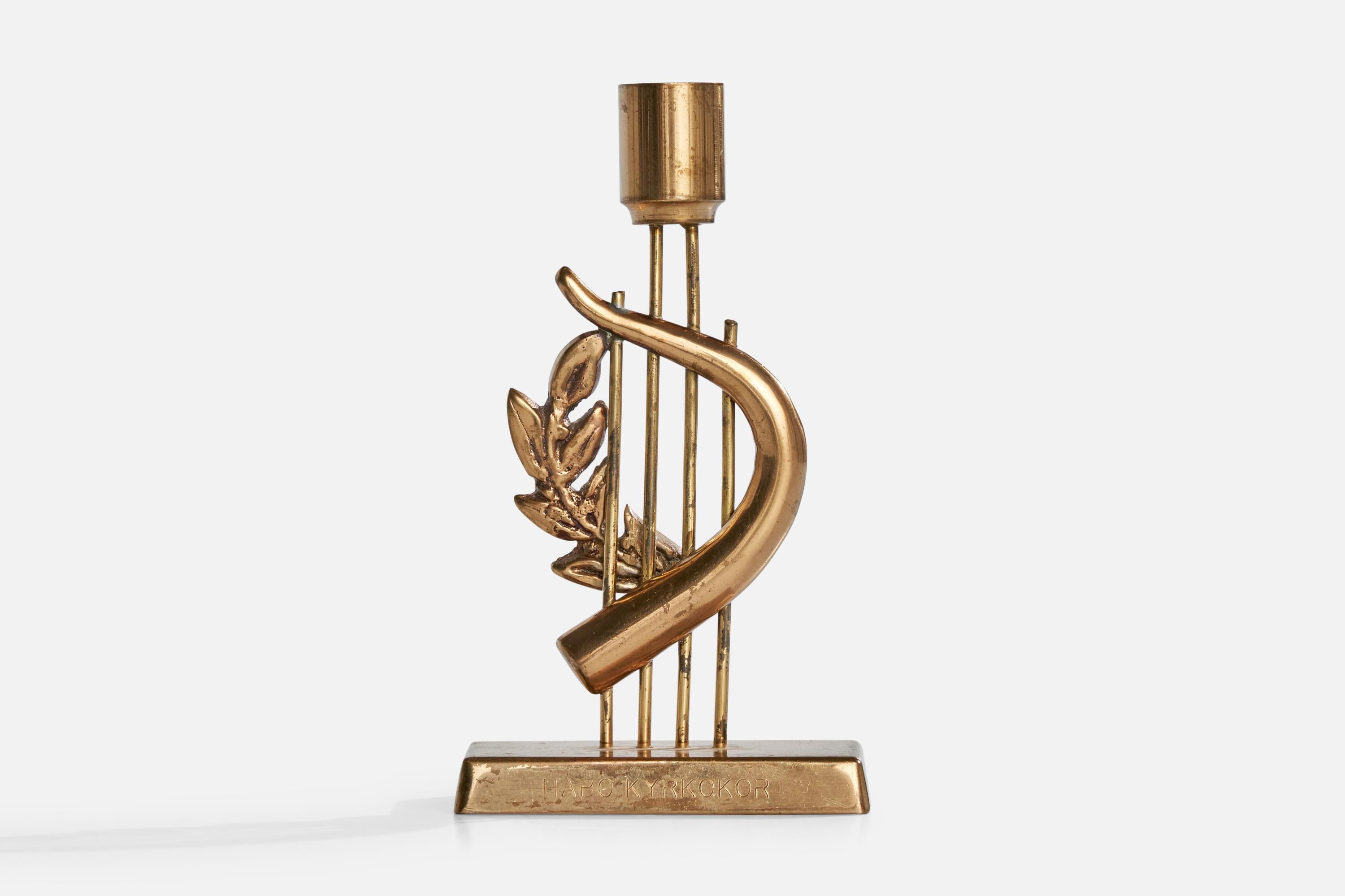 Fine XX secolo G. Magnusson Design, Candeliere, ottone, Svezia, 1974 in vendita