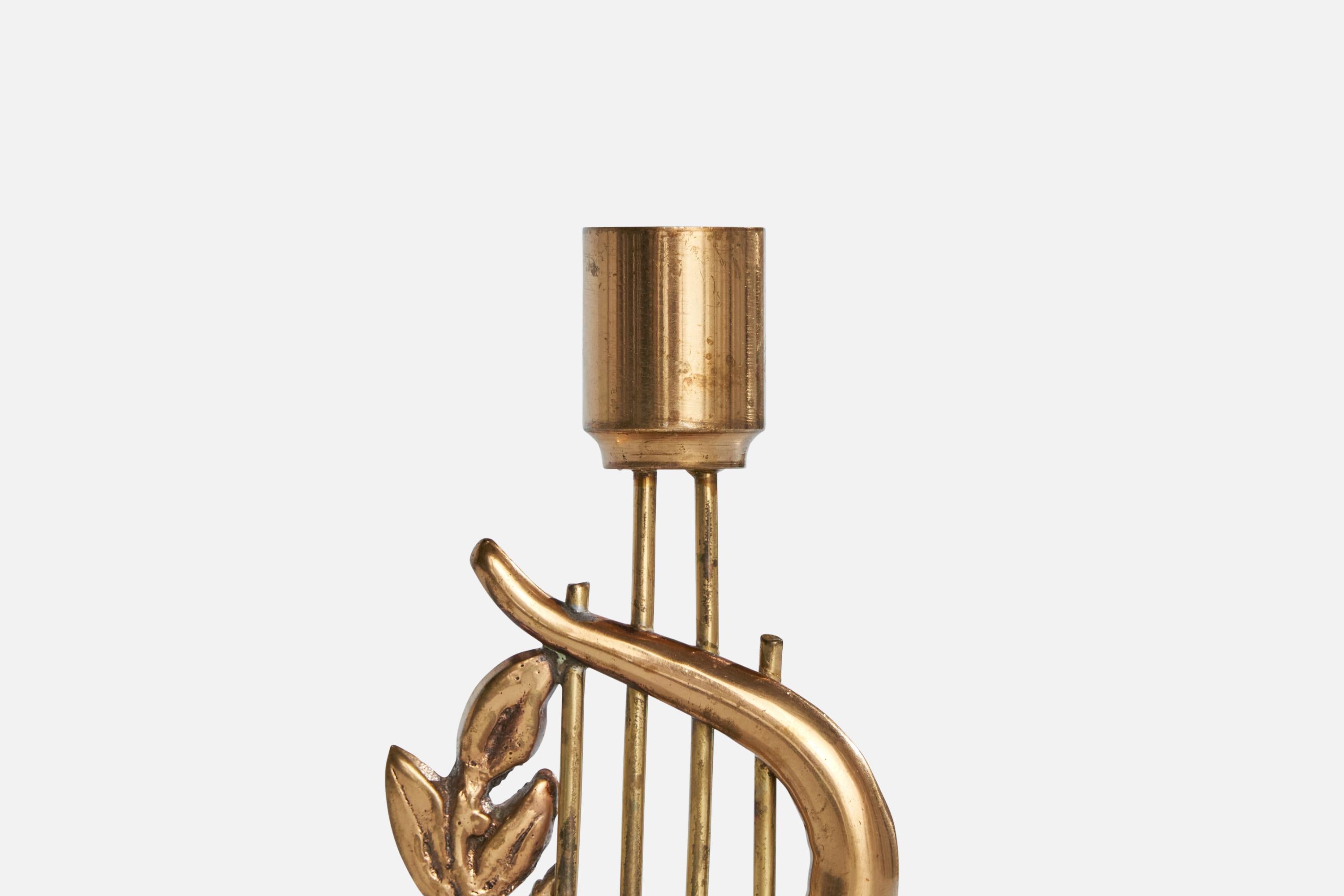 Ottone G. Magnusson Design, Candeliere, ottone, Svezia, 1974 in vendita